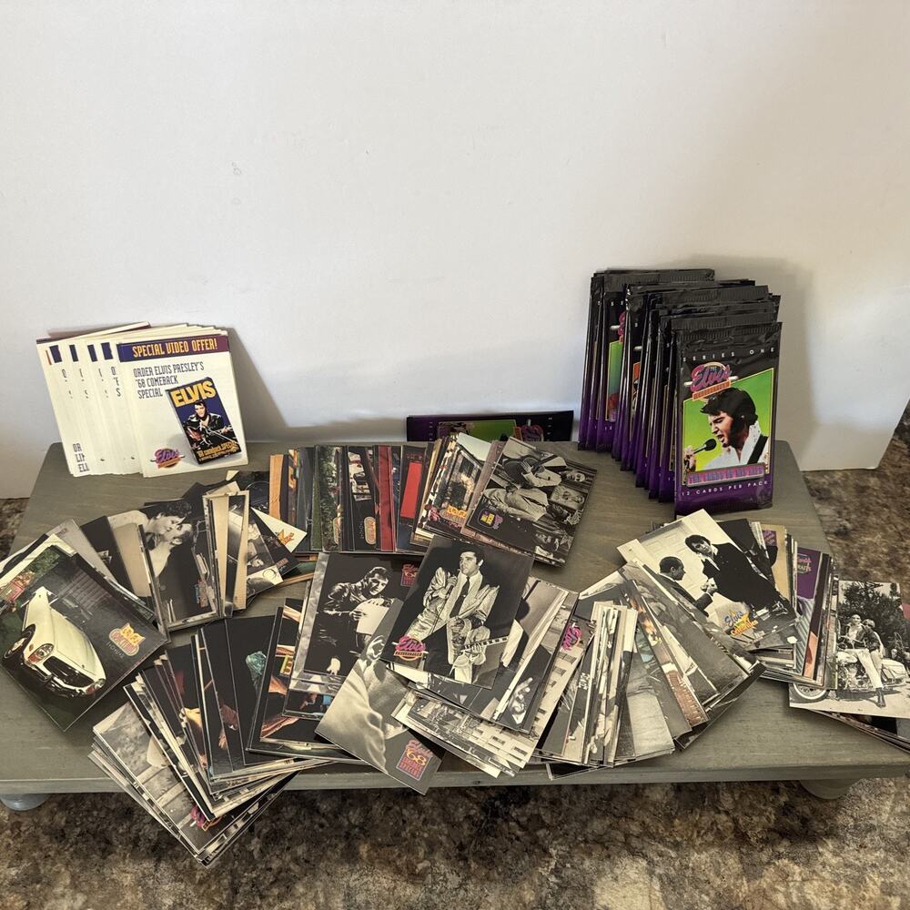 1992 The Elvis Collection Large Lot of Trading Cards Over 250 Cards Movies Music